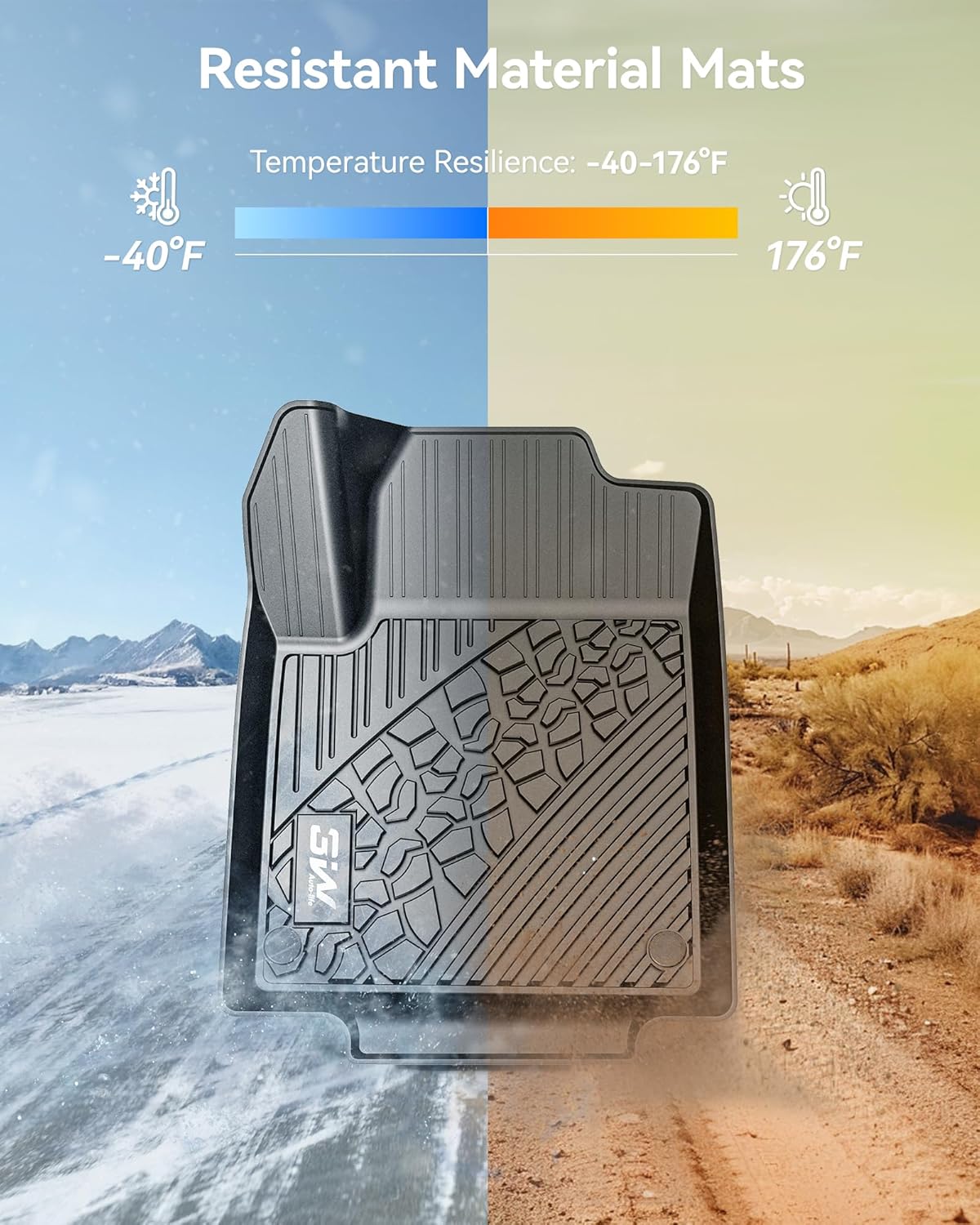 3W Floor Mats Fit for Jeep Cherokee 2015-2023 TPE Floor Liner 1st and 2nd Row Full Set Car Mats, Black (NOT for Grand Cherokee)