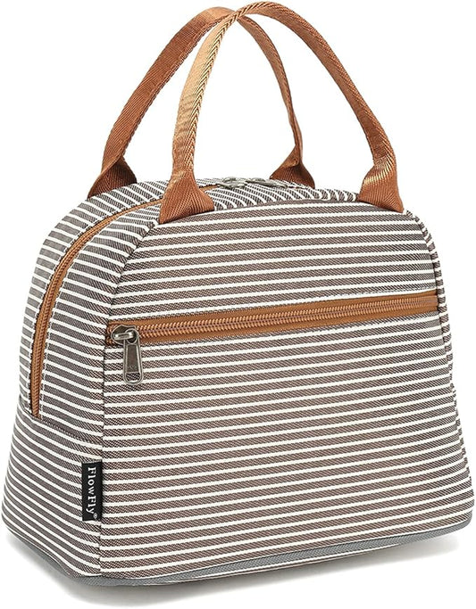 FlowFly Insulated Lunch Cooler Bag - Tote Bag Organizer for Women/Men, Coffee