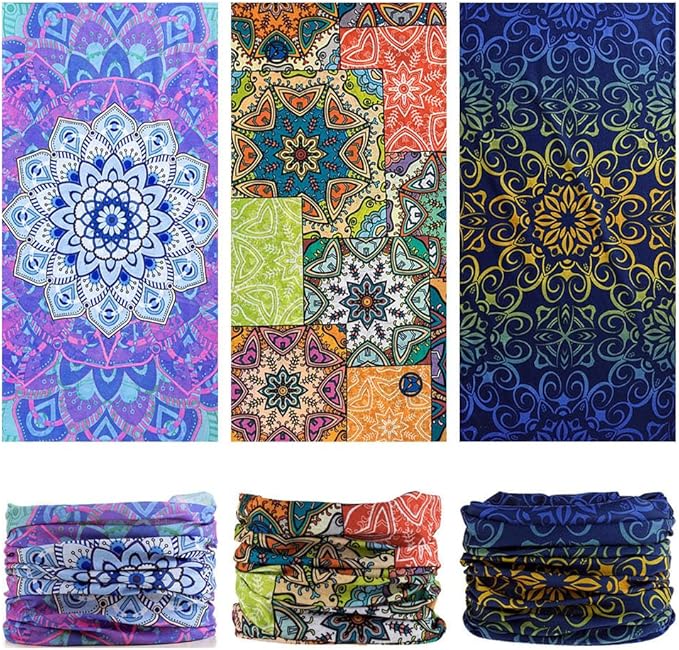 Headband Neck Gaiter Head Wrap Headwear Face Mask Magic Scarf Bandana for Men and Women
