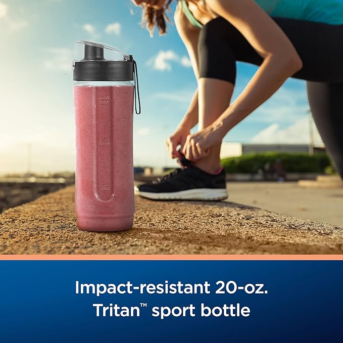 Oster MyBlend Plus Personal Blender 20-Oz BPA-Free Portable 500-Watt with a One-Touch Function Stainless Steel Blade and 3-Year Satisfaction Guarantee