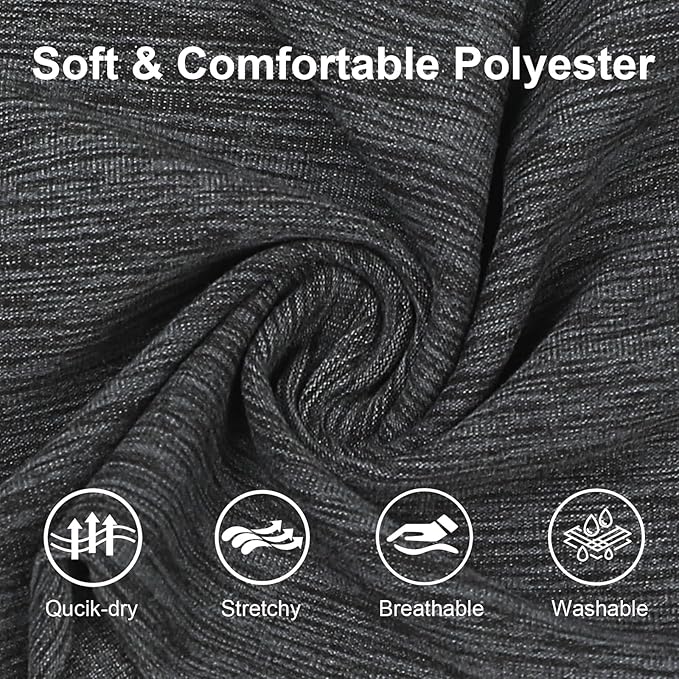 8 Pack Sport Headbands for Women, Elastic Soft Fabric Non-Slip Hair Bands Hair Warp for Daily Workout Yoga Running Sports