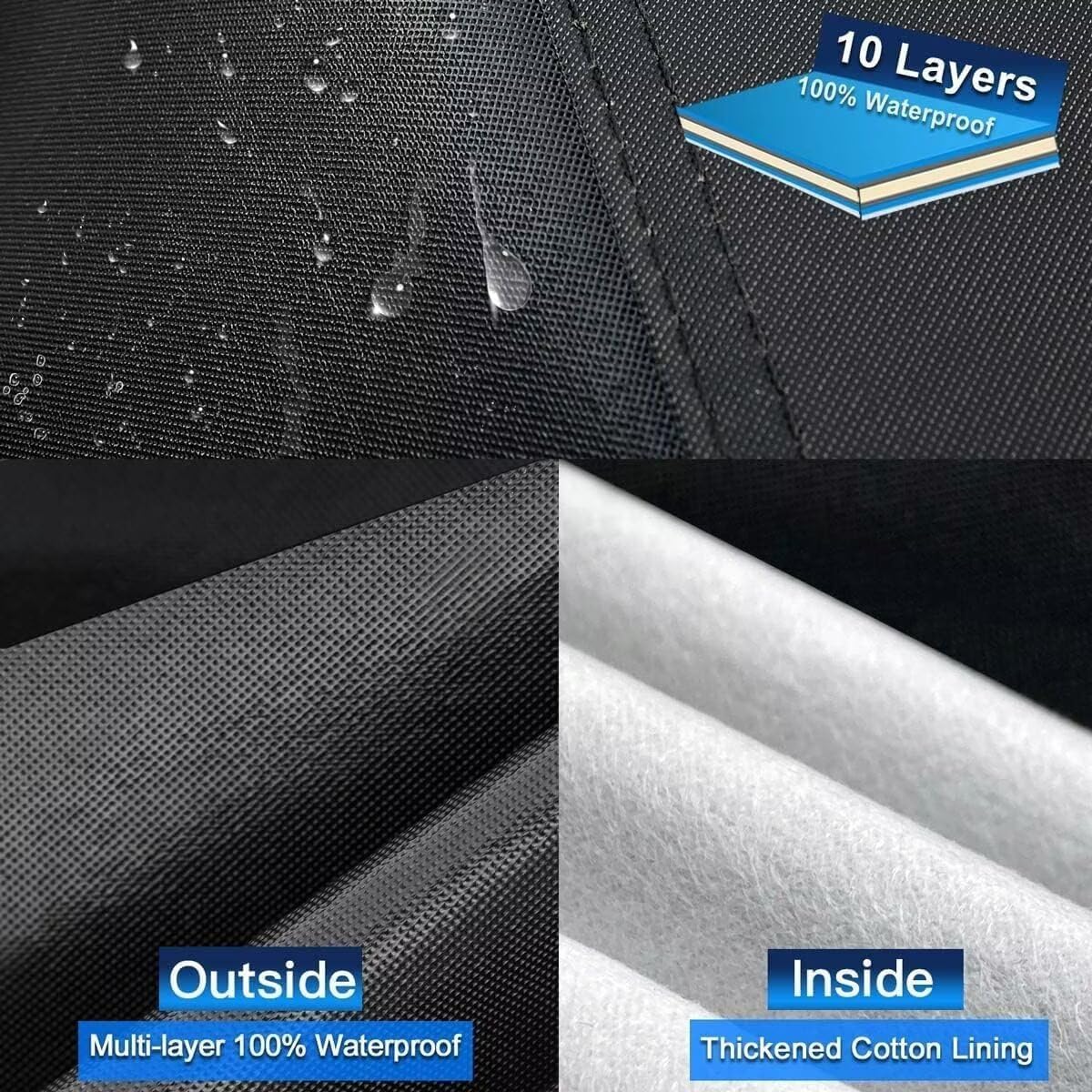 10 Layers Car Cover Custom Fit for BMW Z4 E85, E89, G29 (2009-2025), Waterproof All Weather for Automobiles, Outdoor Full Cover Sun Dust Rain Protection with Cotton. Black