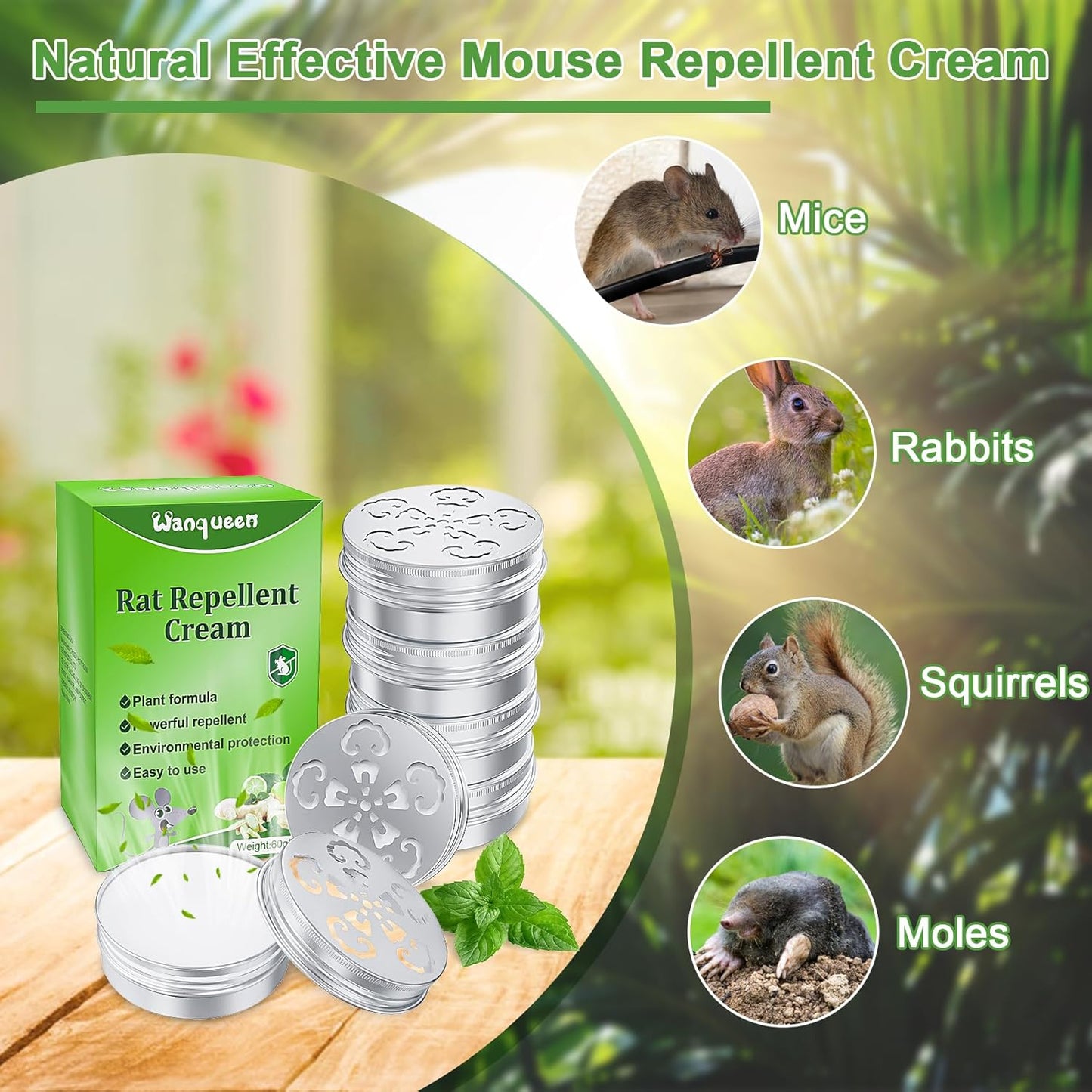6 Pack Mouse Repellent for Car Engines, Peppermint Oil to Repel Mice and Rats, Mouse Repellent Keep Rodents Out of Car Rat Repellent for House Mice Repellent Outdoor