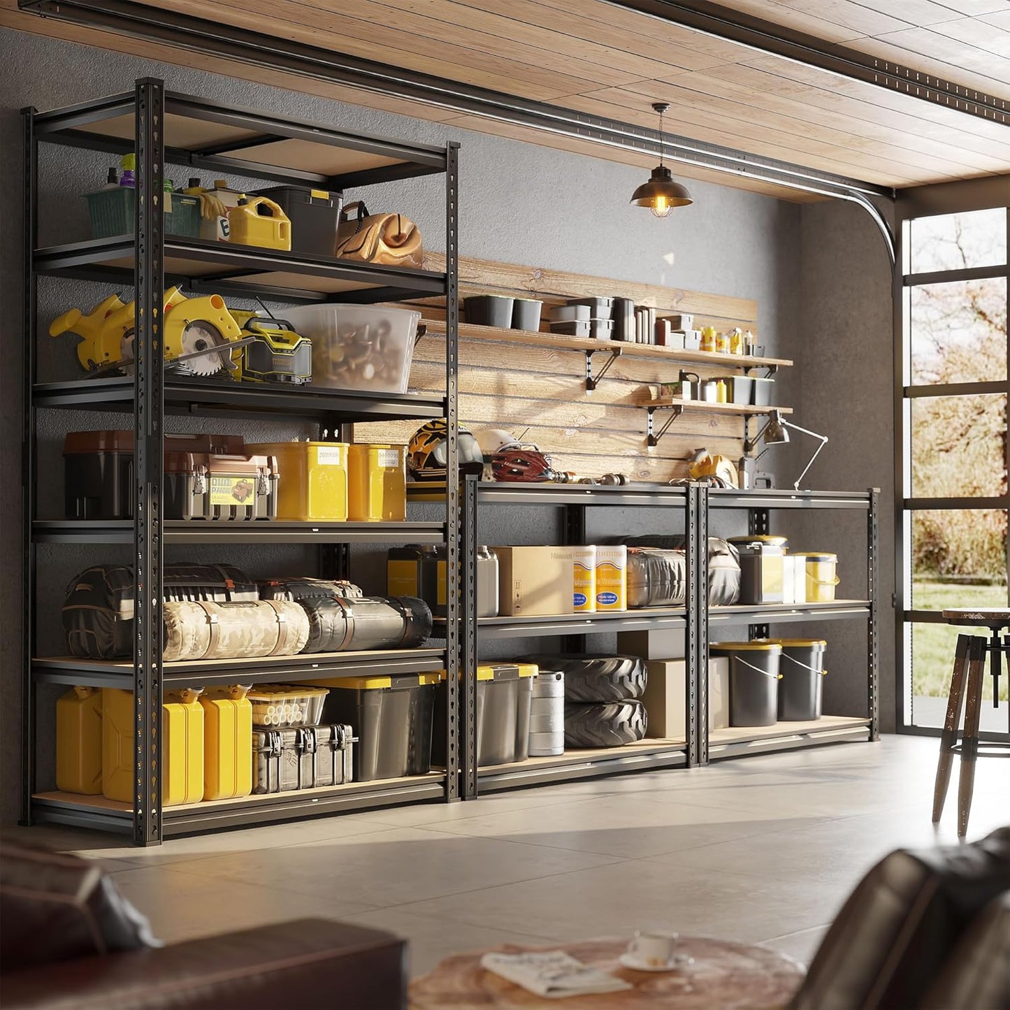 78" H Metal Shelving 6 Tier Garage Shelving Adjustable 2400LBS Storage Shelves Heavy Duty Pantry Shelves for Kitchen Closet Basement Warehouse