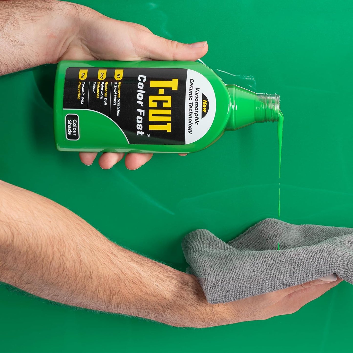 T-Cut Dark Green Scratch Remover Color Fast Paintwork Restorer Car Polish, 13 Colors Available, 17 Fl Oz