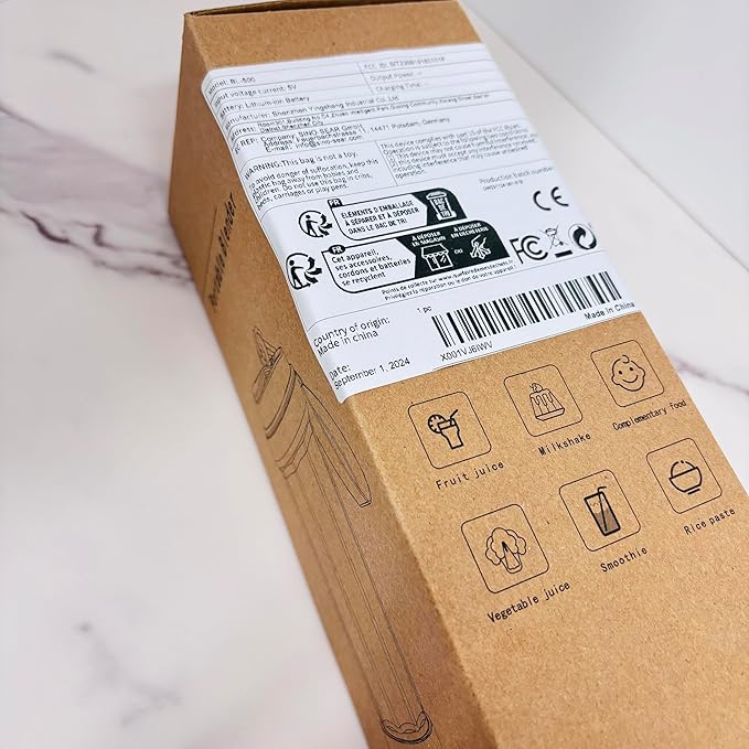 Portable Blender for Shakes and Smoothies 17Oz, Personal Blender 4000mAh USB Rechargeable, 500ml Portable Juicer for Kitchen/Travel/Gym(Black)