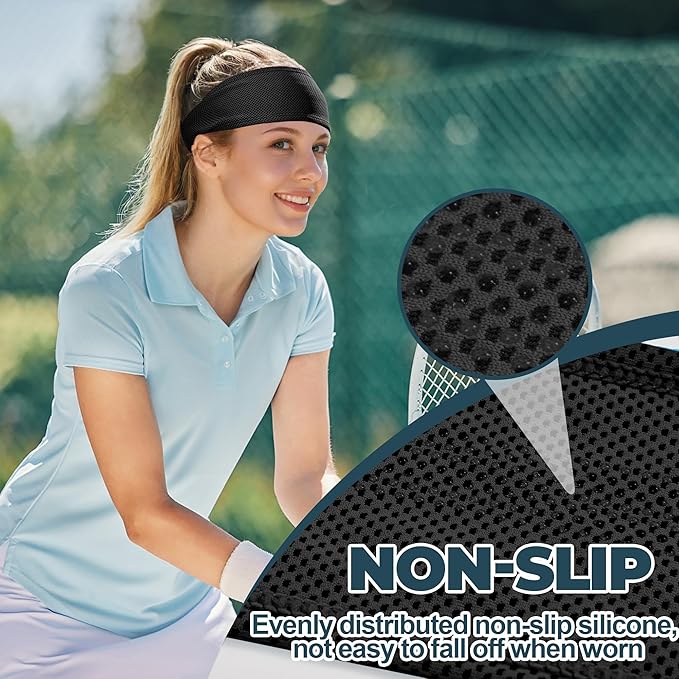 Sukeen Cooling Headbands for Women, Instant Cooling, Moisture Wicking Non-Slip Sweatbands for Women, Elastic Sweat Bands Headbands for Running Yoga Gym Athletic Sports Workouts