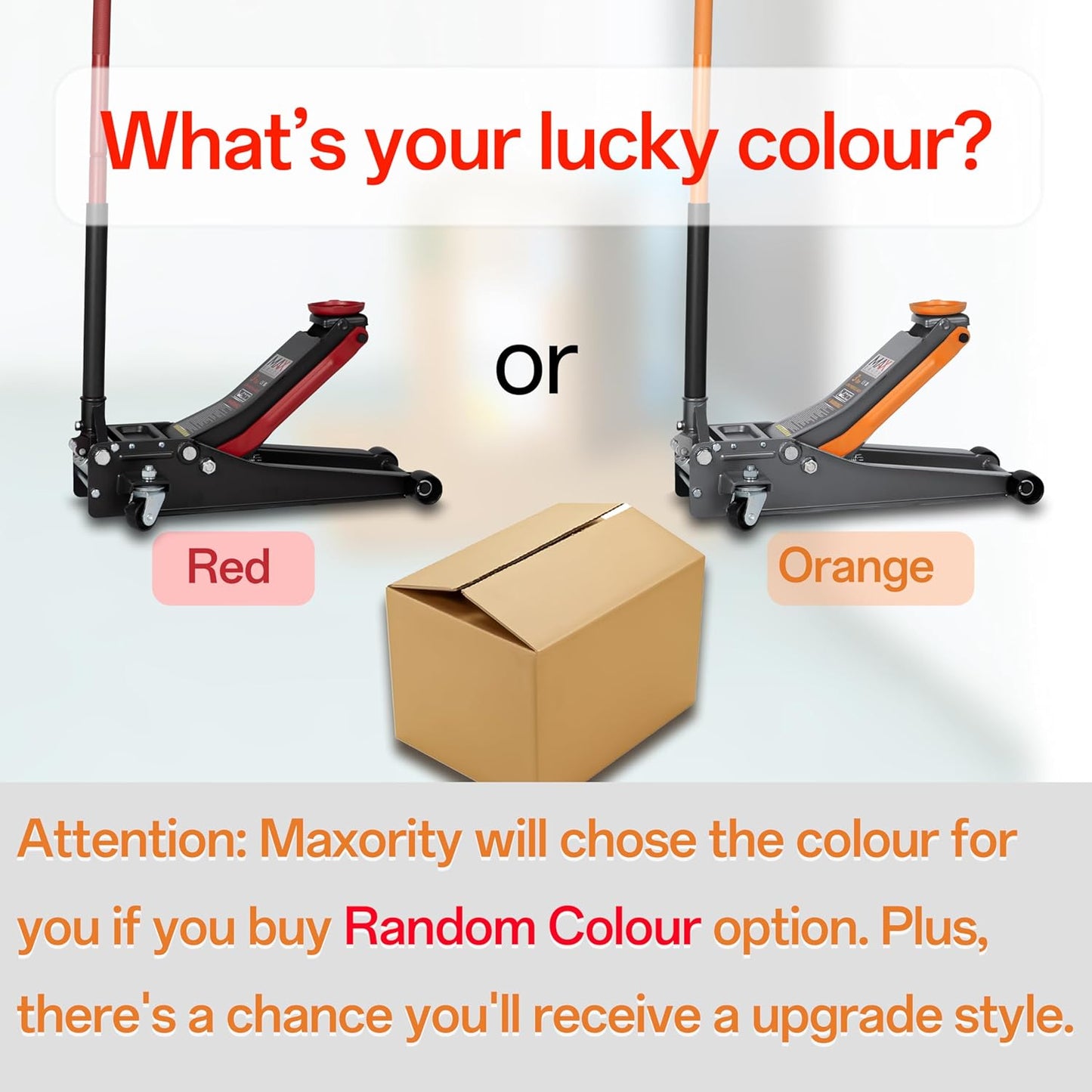 3-Ton (6600lbs) Low Profile Hydraulic Heavy-Duty Steel Floor Jack with Dual Pistons Quick Lift Pump, Home and Workshop Car Maintenance for Various Vehicles (Random Color, 3 Ton Low Profile)