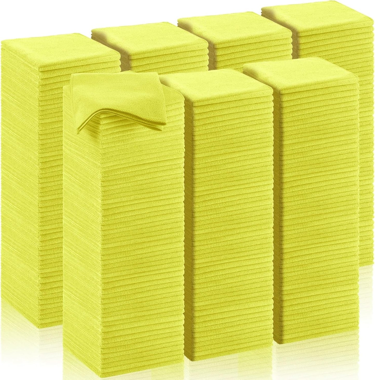 200 Pcs Microfiber Cleaning Cloth 16x16 Inch Microfiber Towels for Car Ultra Absorbent Cleaning Rags Reusable Lint Free Streak Free Detailing Towel for Car Washing Drying Dusting (Yellow)