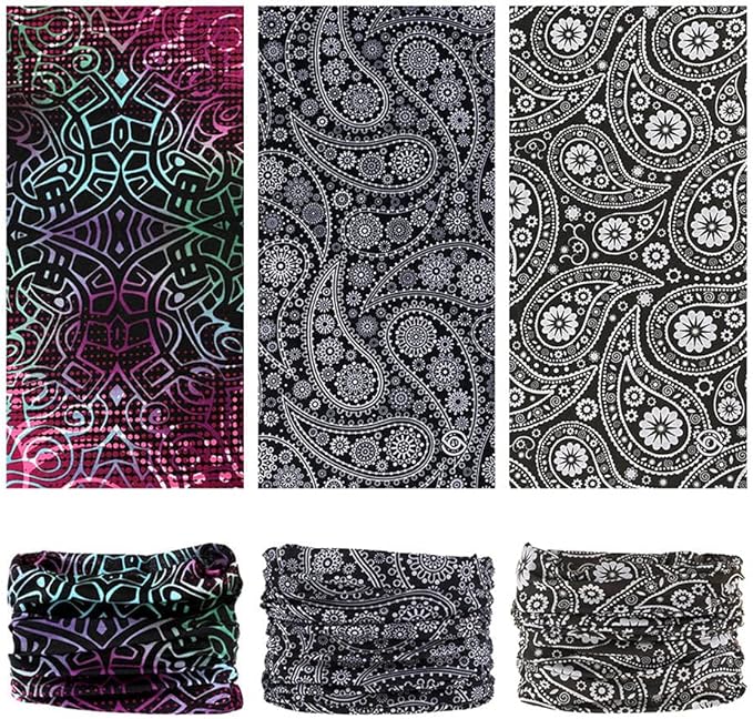 Headband Neck Gaiter Head Wrap Headwear Face Mask Magic Scarf Bandana for Men and Women