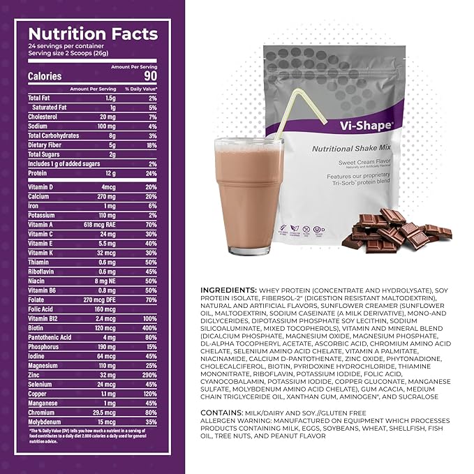 Chocolate Cardia + Vi-Shape - 1 Shake Pouch (24 Servings) + 1 Box Chocolate Mix-In (15 Servings) Delicious Chocolate Goodness, Formerly Known as Visalus
