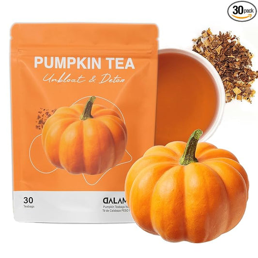 DALAMHARI Pumpkin Tea | 30T | Pumpkin Puree Chupa Panza 3 Ballerina tea Hey Girl Smooth Move Te Divina Pinalim Tea Decaf Tea Bags Flat Tummy Jujube Dates Dieters Bigelow Sweet Dreams Positive Energy