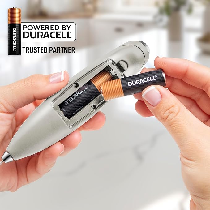 Zulay Kitchen Handheld Milk Frother with Duracell AA Batteries – Ultra Fast Electric Mixer & Foam Maker, Easy-Clean Drink Mixer for Coffee & More