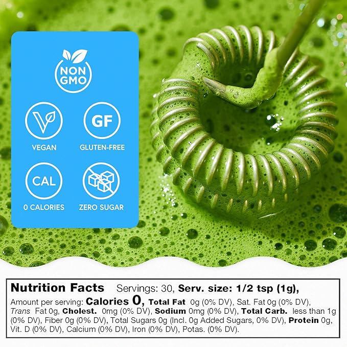 Matchabar Matcha Powder (30g) - Ceremonial Grade Authentic Japanese Matcha Green Tea - Matcha Green Tea Harvested in Japan - Matcha Tea Powder Latte - Zero Sugar, Vegan & 0 Calories