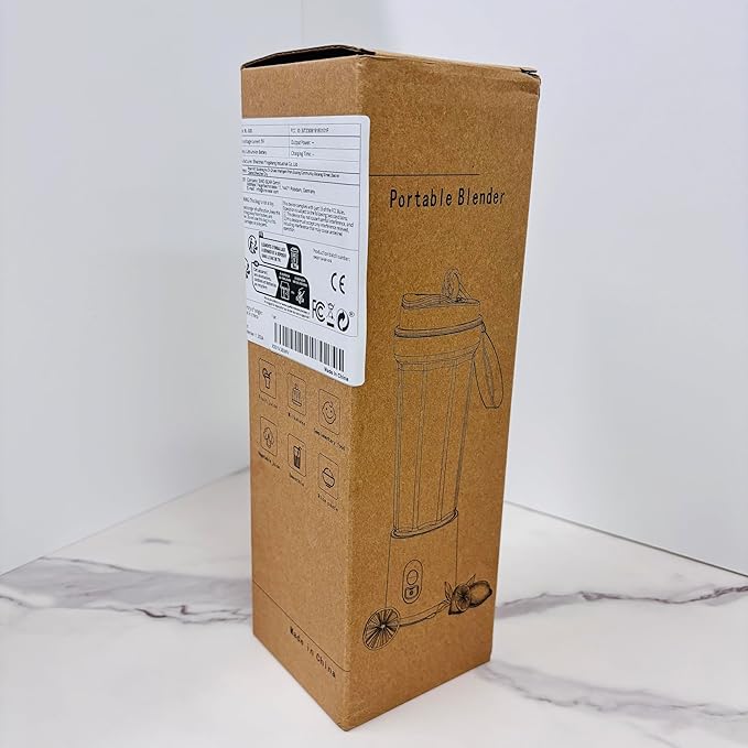 Portable Blender for Shakes and Smoothies 17Oz, Personal Blender 4000mAh USB Rechargeable, 500ml Portable Juicer for Kitchen/Travel/Gym(Black)