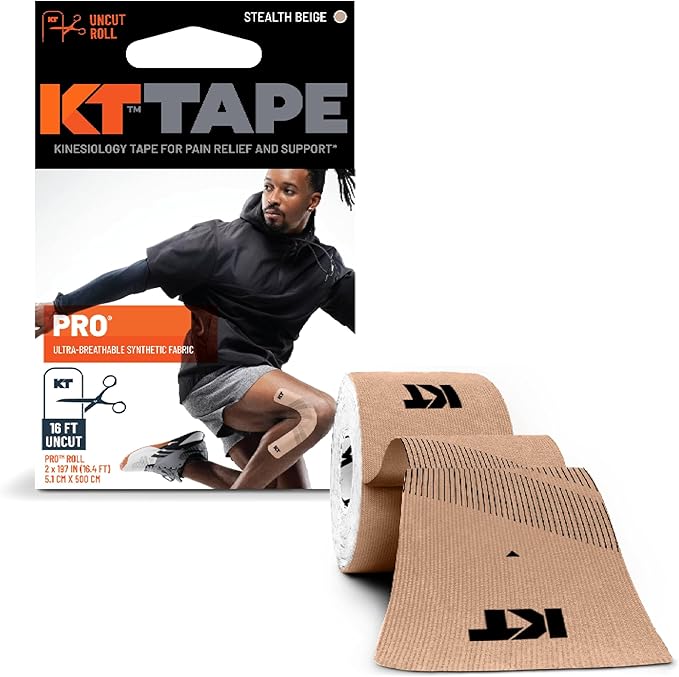 KT Tape, Pro Synthetic Kinesiology Athletic Tape, 16’ Uncut Roll