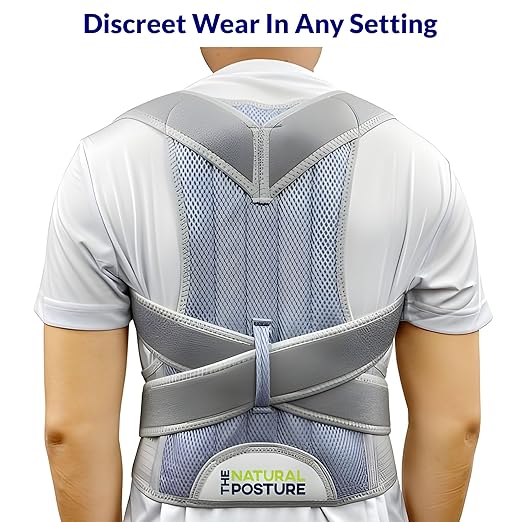 The Natural Posture Posture Corrector for Men and Women - Lumbar Back Brace and Shoulder Straightener - Helps Provide Lower Back Support and Relief - Adjustable, Comfortable and Easy to Wear