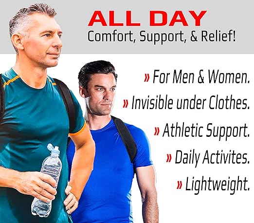 Posture Corrector Back Straightener Men & Women Correction Brace Made For All Day Comfort & Support Pain Relief, Sciatica, Clavicle, Neck, Shoulders, and more.