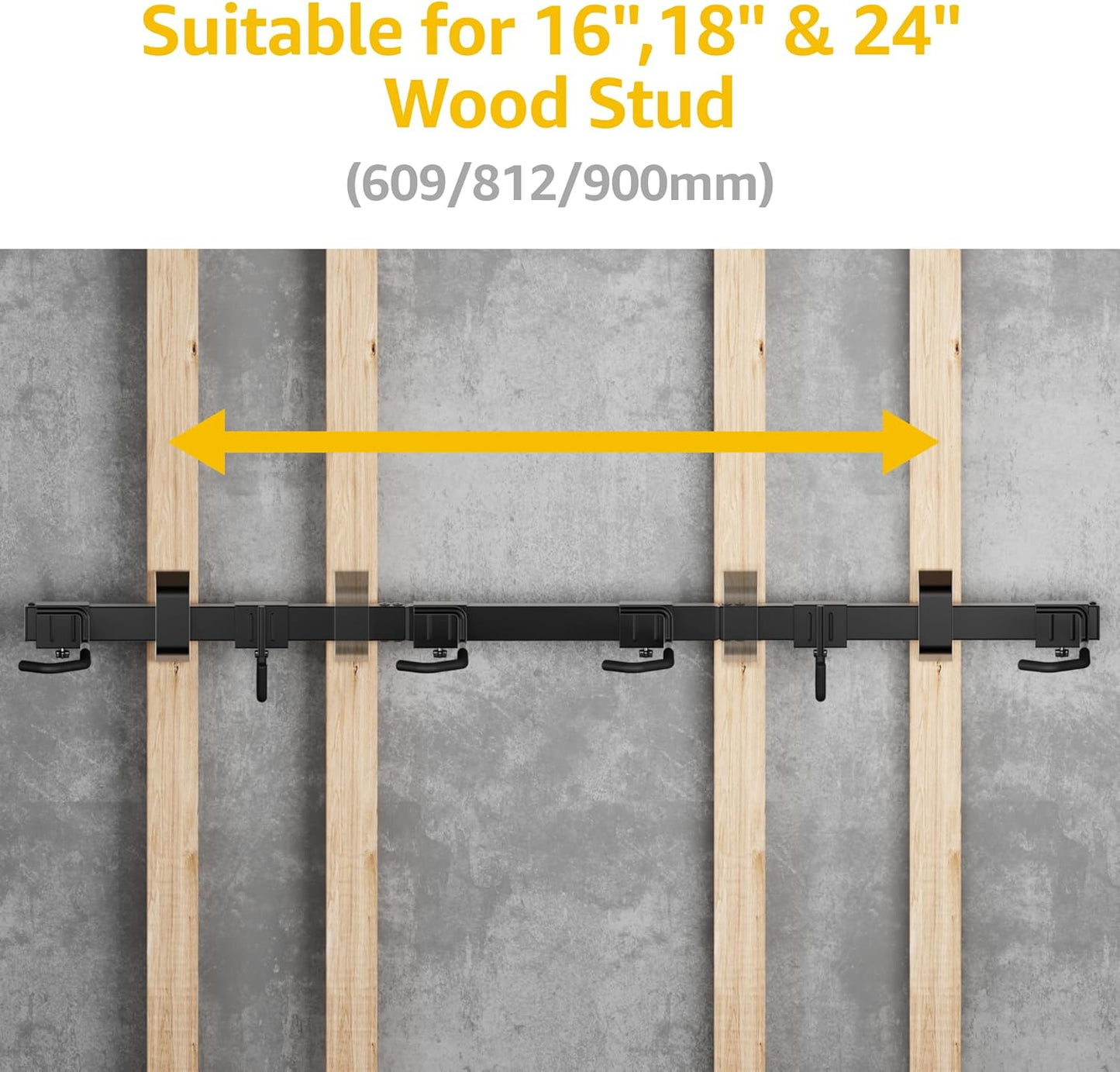 monTEK Enhanced Bike Storage Rack, Adjustable 4-Bike and 2-Helmet Hangers for Indoor Bike Storage, Customizable for Various Bike Sizes, Heavy-Duty Steel Bike Wall Mount, Max Load 265lbs, 48-in