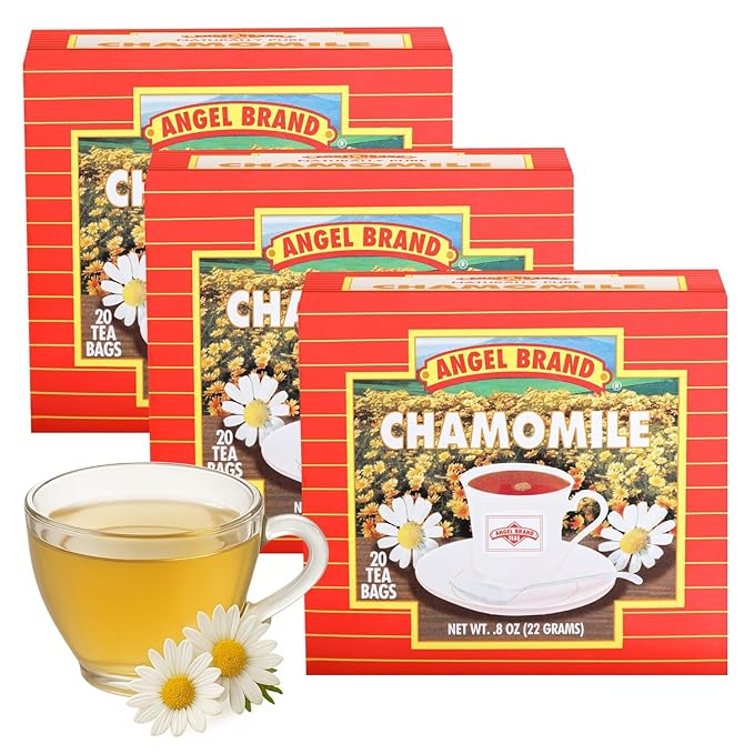 Angel Brand Chamomile Tea Bags 20 – Pack of 3 – Chamomile Flower Tea for Relaxation &