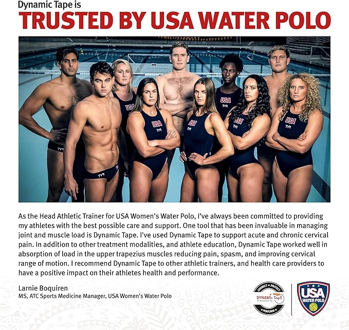 Dynamic Tape Original | Biomechanical Adhesive Tape | Physio Tape for Knee, Ankle, Shoulder, Leg, Muscle Support | Sports Tape for Football, Rugby, Ideal for Athletes | Beige & Black - 2" (6)