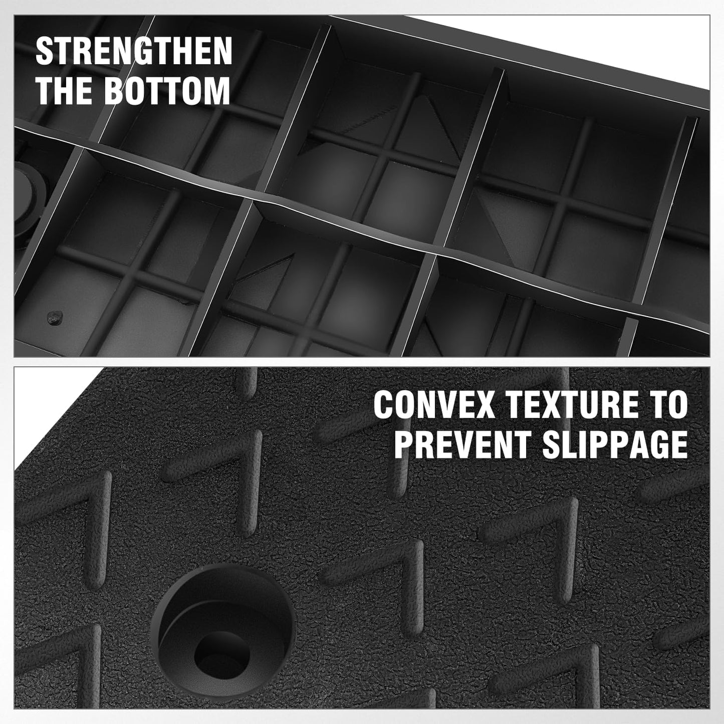 DNA MOTORING 2pcs 4.5" Rise Rubber Arrow Curb Ramp Heavy Duty Loading Threshold Ramp 37.4 in L x 11.8 in W x 4.5 in H for Loading Dock, Warehouse, Wheelchair, Motorcycles, Cars, TOOLS-00650