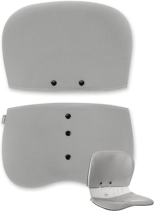 curble Wider Cover, Detachable Cover for Teenager Chair, Ergonomic Chair Back Support and Lumbar Support (Cover Grey)