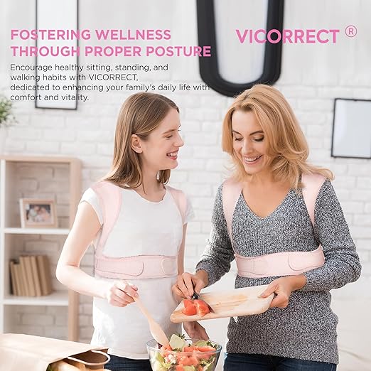 Posture Corrector for Women and Men, Adjustable Upper Back Brace for Clavicle Support and Providing Pain Relief from Neck, Shoulder, and Upper Back (Pink, Large/XLarge)
