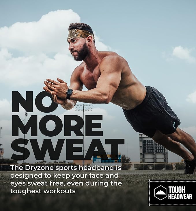 Mens Sweat Bands - Sport Headbands for Men - Workout Headbands for Women - Running Headband -Tennis Athletic Sweatband