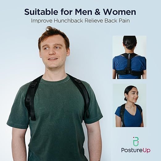Posture Corrector Back Support Brace for Women & Men, Fully Adjustable Clavicle Brace for Upper Back Pain Relief, Invisible Thoracic Breathable Upper Spine Support and Hunching- Washable