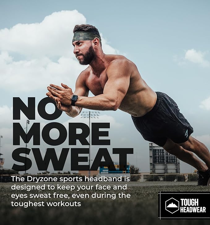 Mens Sweat Bands - Sport Headbands for Men - Workout Headbands for Women - Running Headband -Tennis Athletic Sweatband