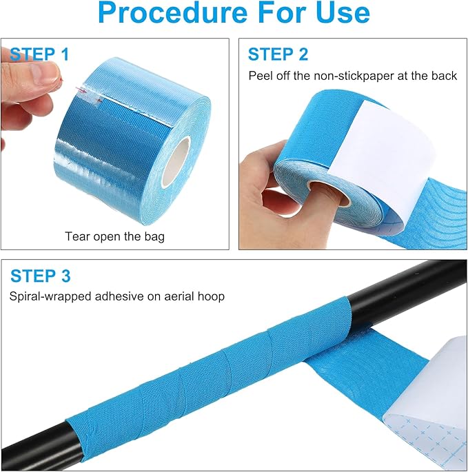 PATIKIL Aerial Hoop Tape, Athletic Tape Adhesive Non-Slip Grip Tape Yoga Rig Sports Tape for Exercises Gymnastics