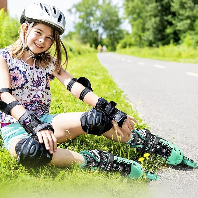 Inline Skates for Kids and Adult, Adjustable Fun Illuminating Skates for Girls, Boys, Women and Men Outdoor and Indoor, Beginner