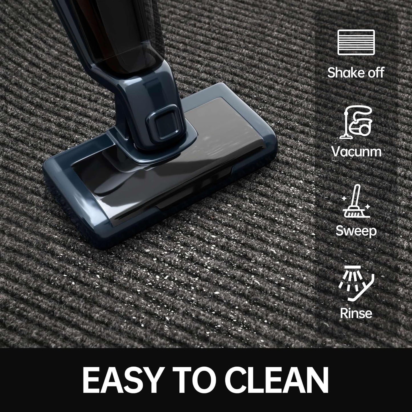 Front Door Mat, 2' x 4' Heavy Duty Indoor Outdoor Door Mat for Entryway, Commercial Door Mats Entrance, Low Profile Welcome Mats Non-Slip, Durable Rubber Backing Entry Mat for Patio, Home