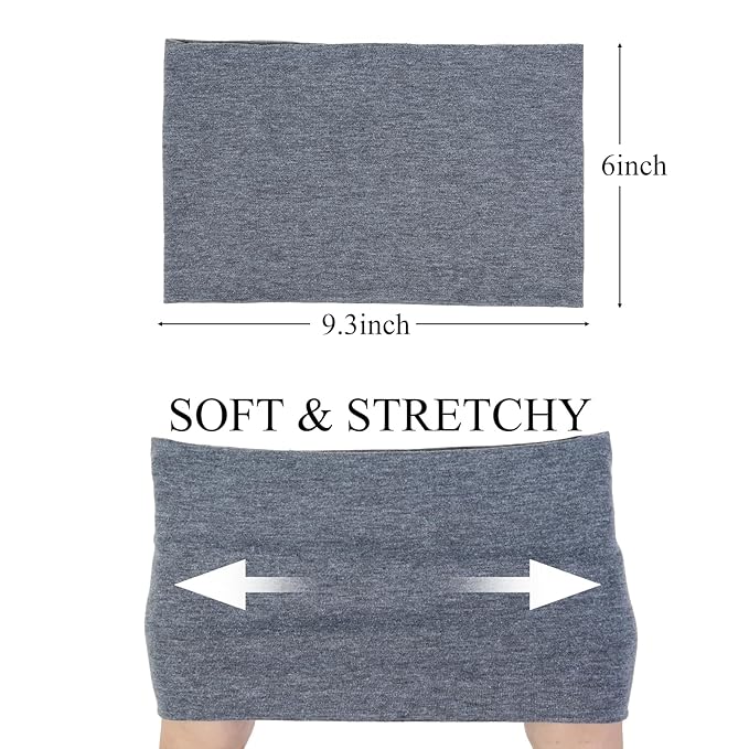 Huachi Wide Headbands: Boho Elastic Non-Slip Thick Stretchy Headbands for Women's Workout, Running, and Active Wear