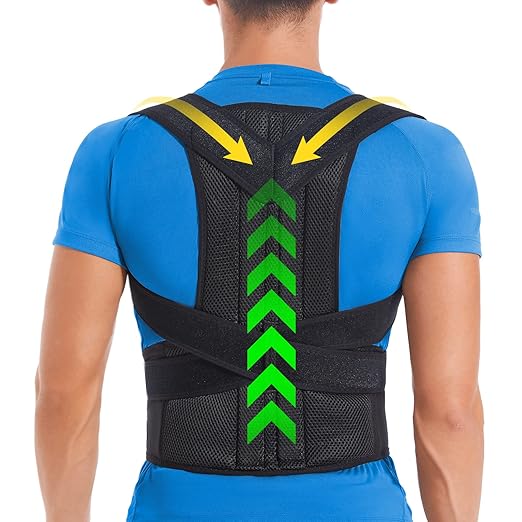 Back Brace Posture Corrector for Women and Men, Back Braces for Upper and Lower Back Pain Relief, Adjustable and Fully Back Support Improve Posture and Lumbar Support(S, 26"-30" Waist)