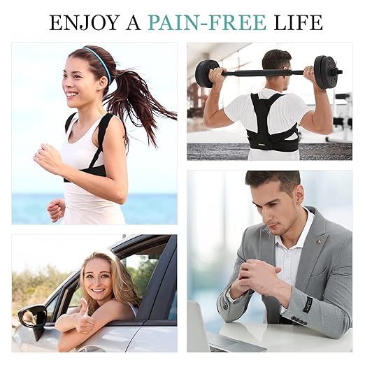 Posture Corrector for Women Support: Back Straightener Brace - Relieve Upper Shoulder Lower Back Pain for Men Large/X-L