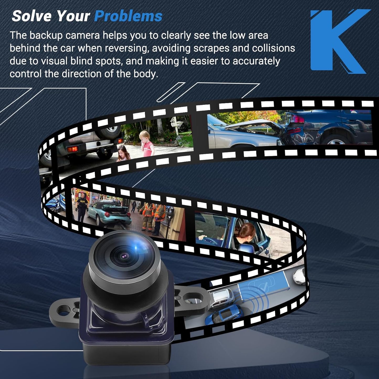 56054157AA Rear View Backup Camera Compatible with 2011-2016 Chrysler Town & Country 2011-2020 Dodge Grand Caravan HD Color Night Vision Waterproof Backup Camera 4672639AA CH1960103