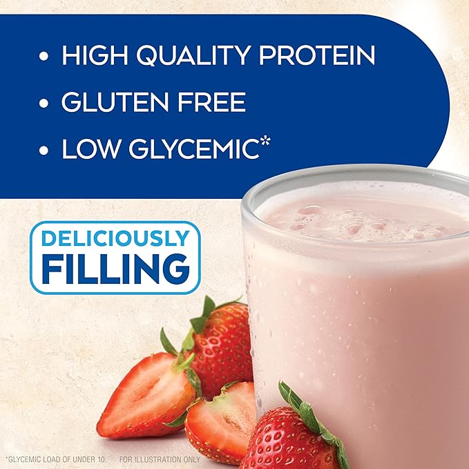 Atkins Strawberry Flavored Protein Shake, High Protein, Low Glycemic, Low Sugar and Low Carb, Keto Friendly, Gluten Free, 12 Count