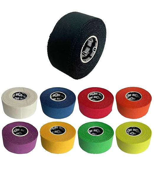 Ringside 1" Athletic Trainers Tape, Cotton Kinesiology Tape for Combat Sports, Adhesive, 30 Foot Rolls, Black