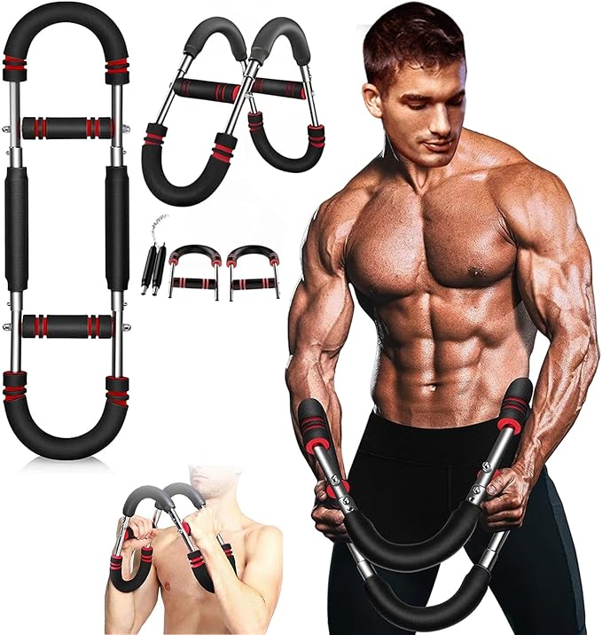 Twister Arm Trainer, Chest Workout Equipment Arm Strength Trainer for Man & Women, Home Gym Strength Trainer, Adjustable Resistance Arm Trainer (65lbs- 110lbs)