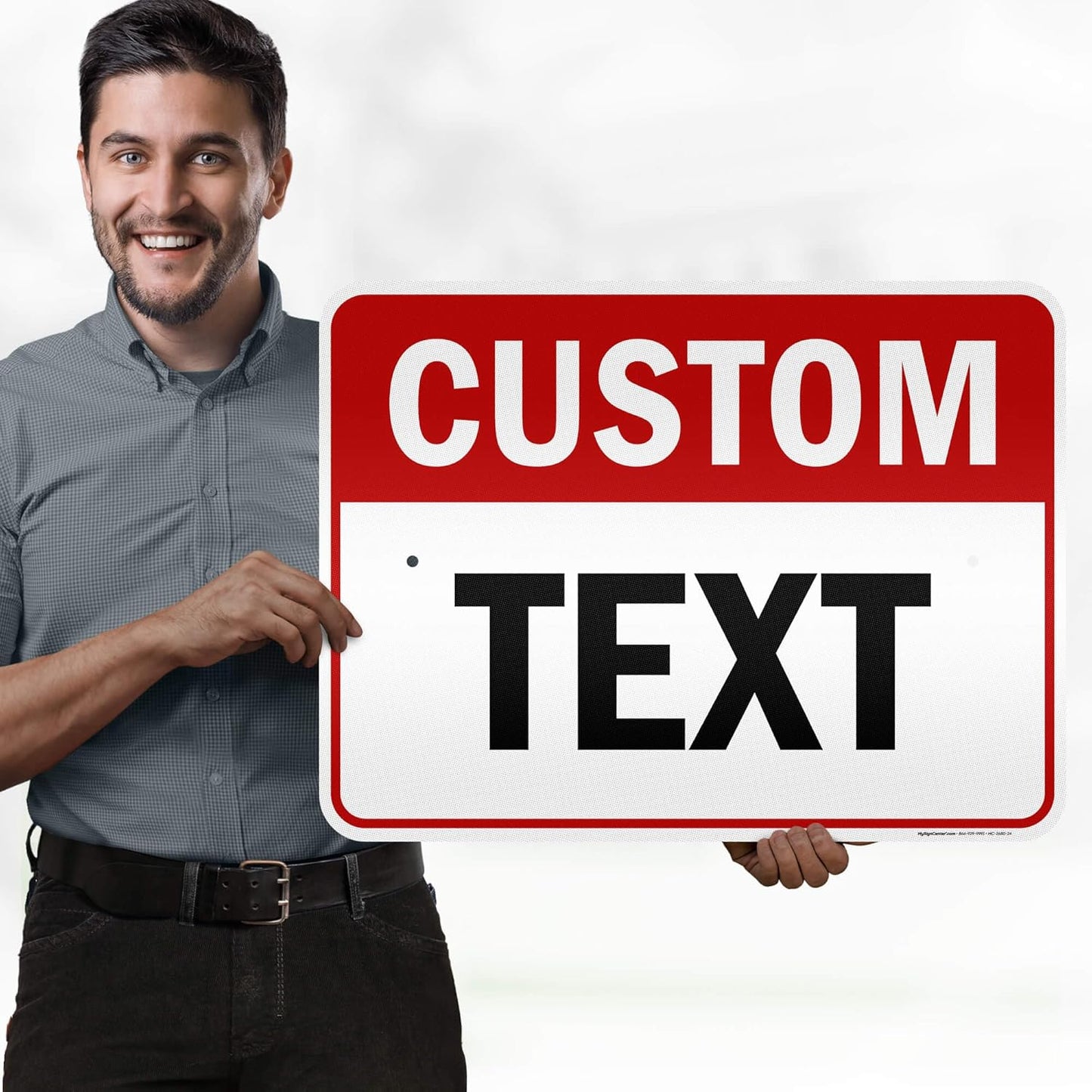 Custom Sign, Custom Sign for Business, Indoor/Outdoor use. 18x24 Inches, 3M EGP Reflective, Rust Free .080 Aluminum, Fade Resistant, Made in USA by My Sign Center (Header)