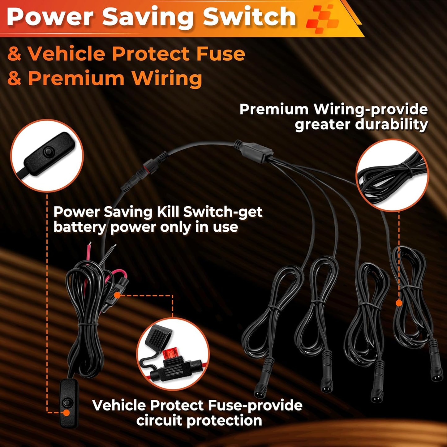 20 Pods Pure White LED Rock Lights Kit with Switch Wiring Harness,6500K 540 LEDs Bright Rock Lights for Trucks,Waterproof Underglow Light for Car Jeep Off Road ATV UTV SUV