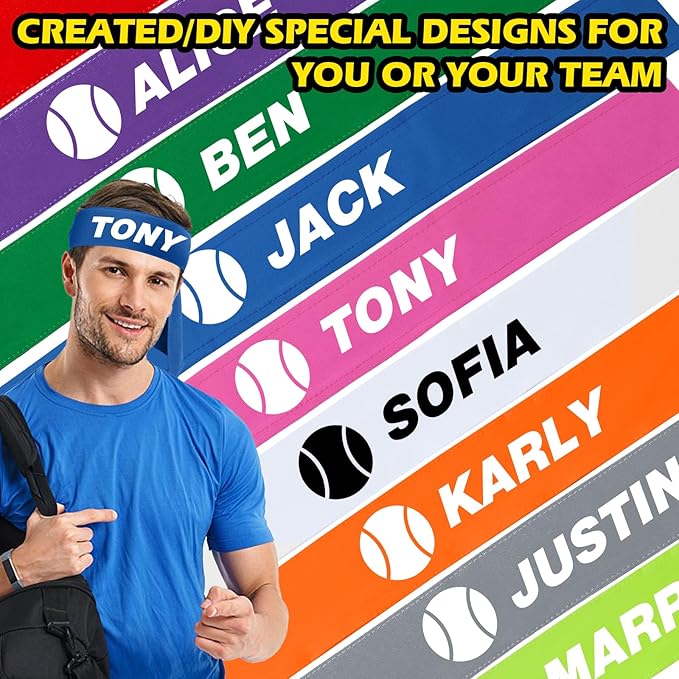 Head Ties Headband Sports Sweatband for Men Women, 3 Pack Adjustable Ninja Headband Karate Tie Back Sweat Wicking Workout Head Band for Basketball, Running, Tennis, Athletics