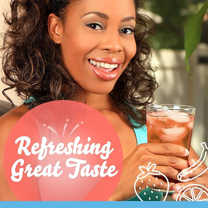 Crystal Light Strawberry Orange Banana Artificially Flavored Powdered Drink Mix, 72 ct Pack, 12 Canisters of 6 Pitcher Packets