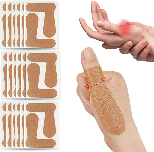 Thumb Support Tape for Arthritis Pain Relief 20 Sheet (40 PCS), Adjustable Elastic Self-Adhesive Thumb Bandage, Trigger Finger Patch for Sports Housework Joint Stability & Injury Recovery