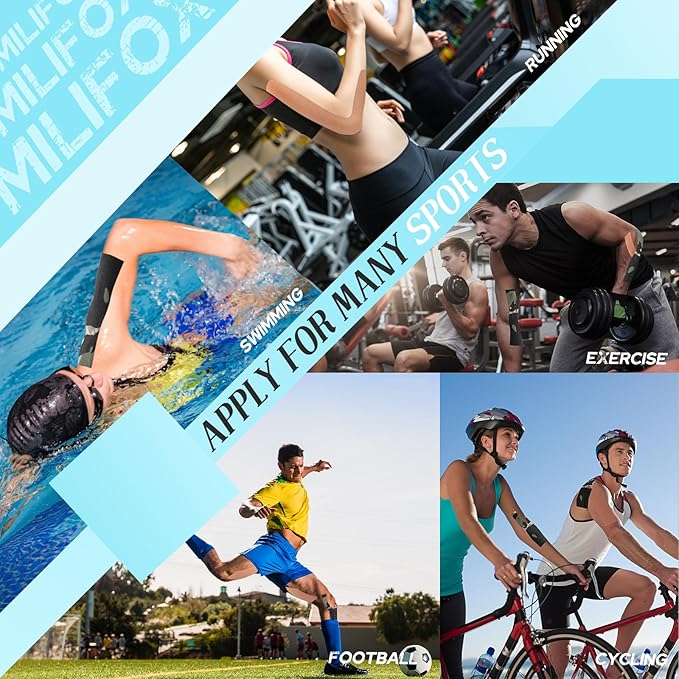 2 Rolls Kinesiology Tape, Waterproof Kinetic Tape 1.97 in x 16.4 ft, Uncut Cotton Elastic Athletic Strips for Knee, Shoulder, Ankle, Muscle Support (Complexion and Green Camouflage)