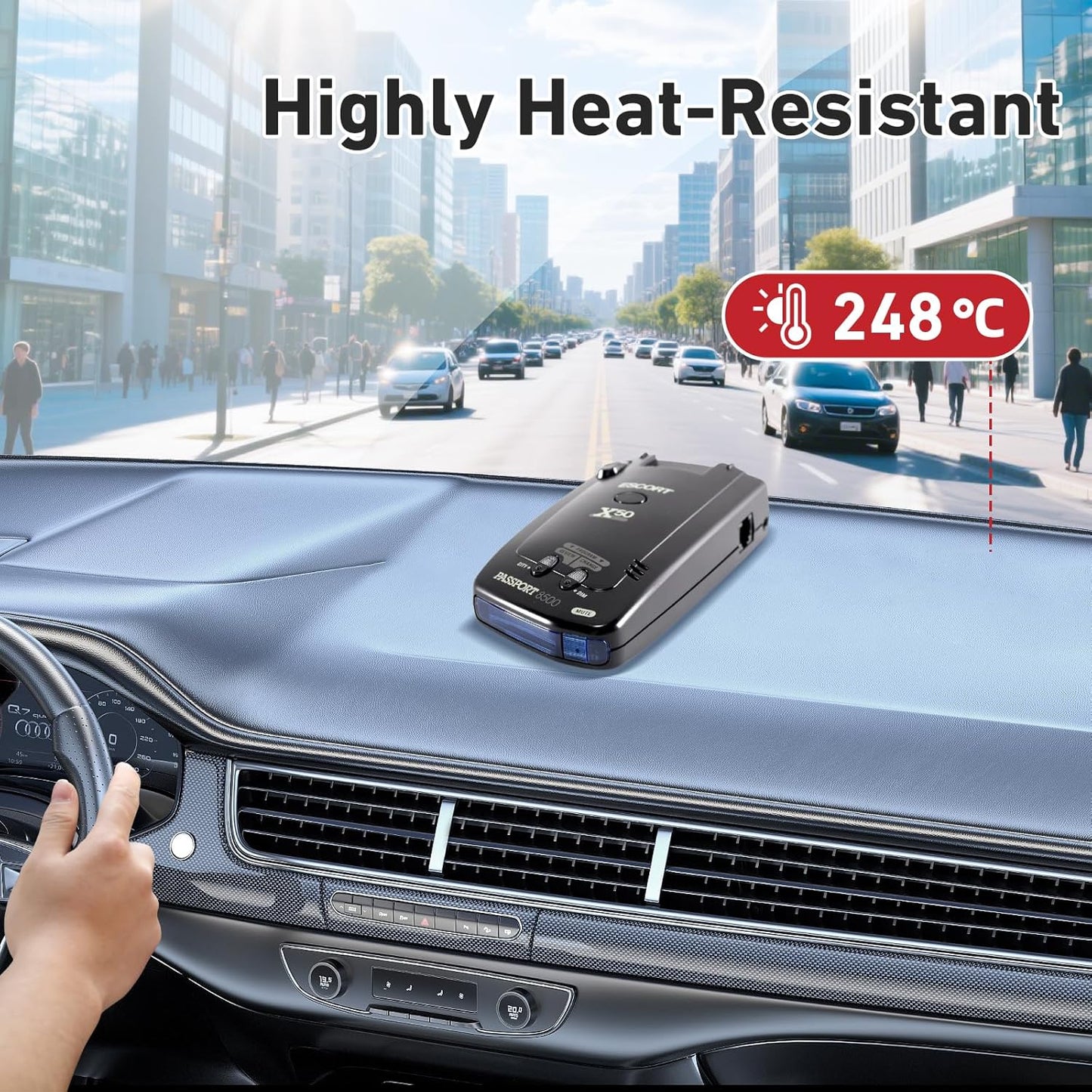 Radar Detector Bracket with Dashboard Hook Ring Installation, No Installation Tools Required, Easy to Install, Compatible with Radar Detectors with Flat and Hard Bottom (2PCS)