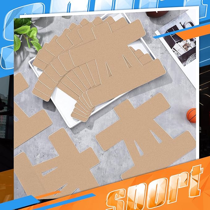 20 Count Kinesiology Tape for Shoulder Pain Relief Pre Cut Sports Waterproof Breathable Enhance Elastic Kinesiology Athletic Tape for Shoulder Support and Muscle Sports (Beige)