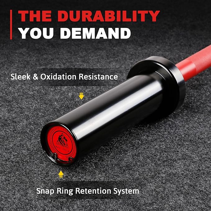 LIONSCOOL Premium 4ft/4.9ft/6ft Barbell for Strength Training and Olympic Weightlifting, 2 Inch Bar for Squats, Curls, Deadlifts, Presses, Hip Thrusts, 350lbs/500lbs/700lbs Weight Capacity